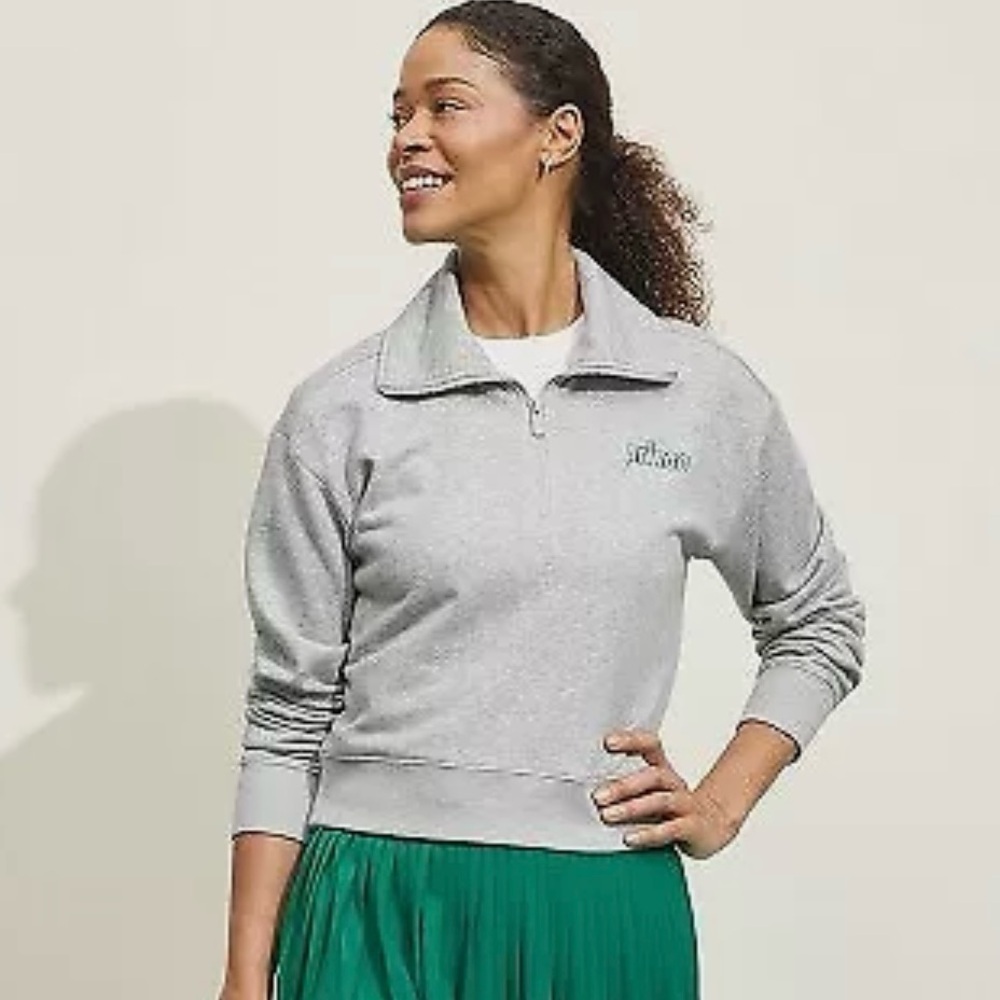 Prince Pickleball Women's French Terry
1/4 Zip Pullover - Heather Gray Size M - Picture 4 of 7
